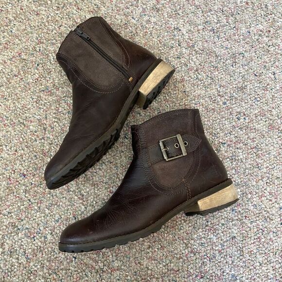 Timberland Leather Moto Chelsea Boots Women’s 8 - Picture 4 of 9